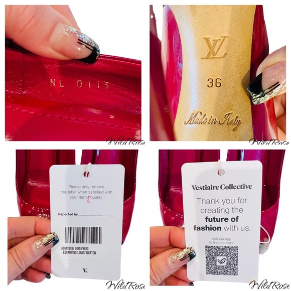 LOUIS VUITTON LV Gold Padlock Pink Patent “Oh Really” Platform Peep Toe Pumps 36 - Picture 14 of 16